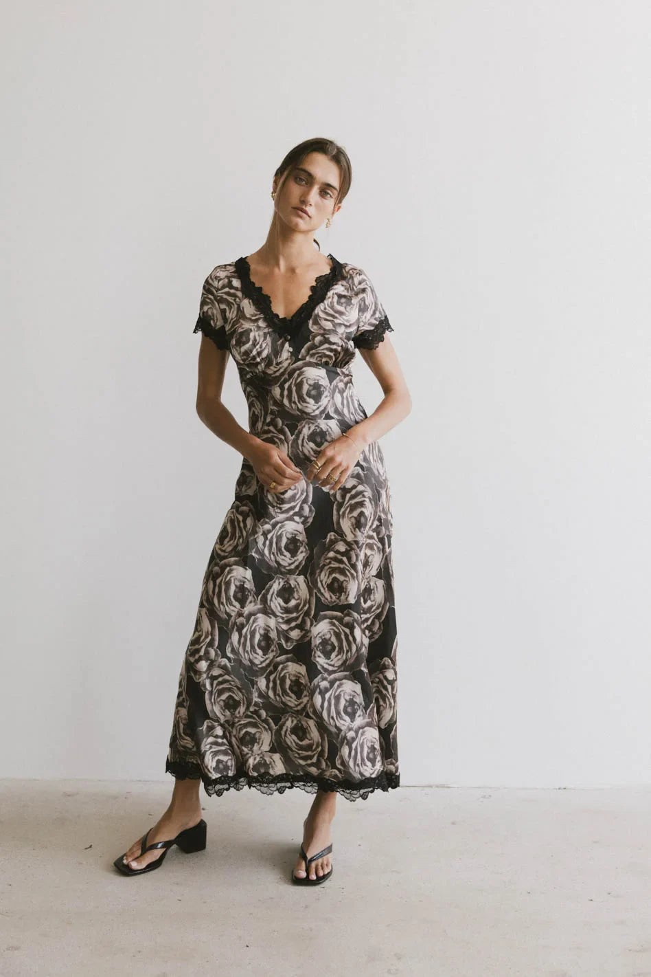 Beatriz Lace Trim Maxi Dress