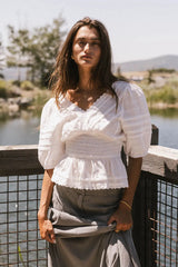 Nika Lace Ruffle Blouse