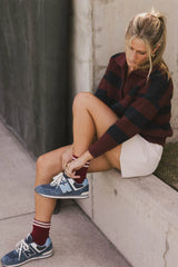 Ozzie Striped Sweater in Red