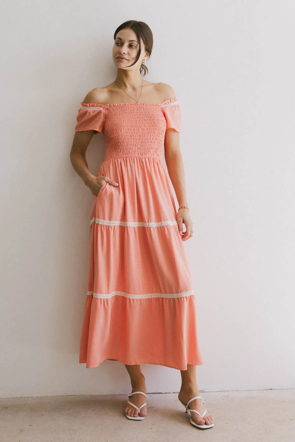 Joy Lace Trim Maxi Dress