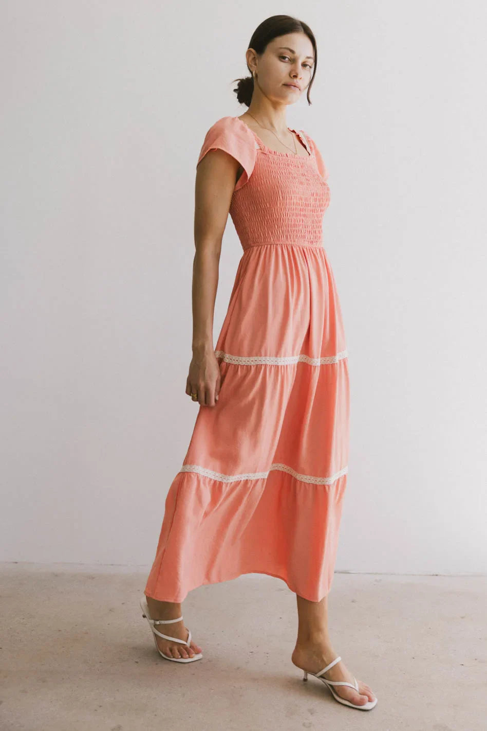 Joy Lace Trim Maxi Dress