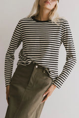 Reggie Striped Top in Black