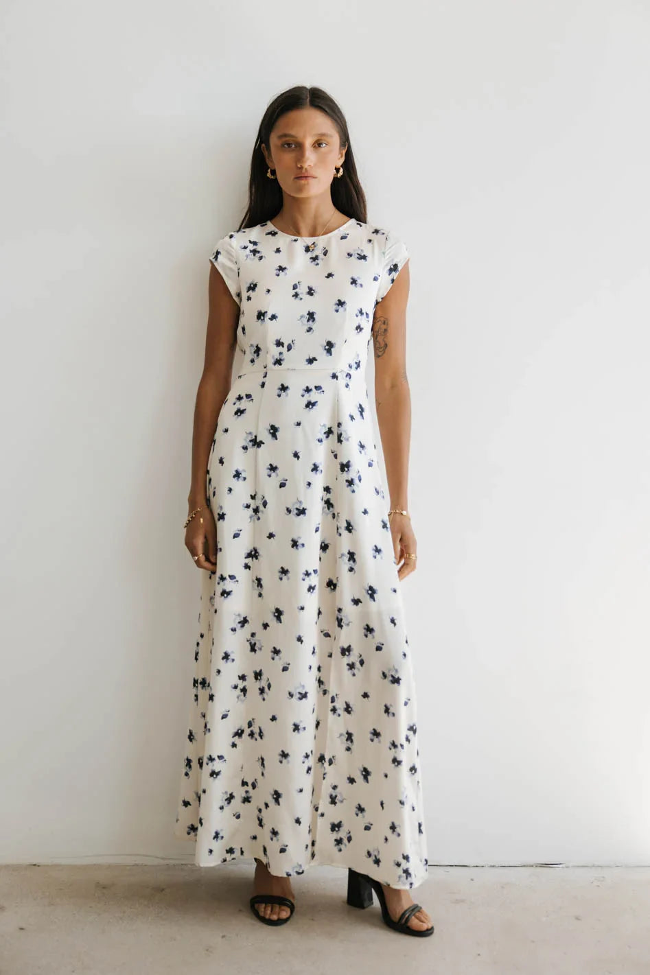 Daniella Floral Dress in Cream
