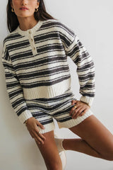Kamryn Striped Knit Shorts