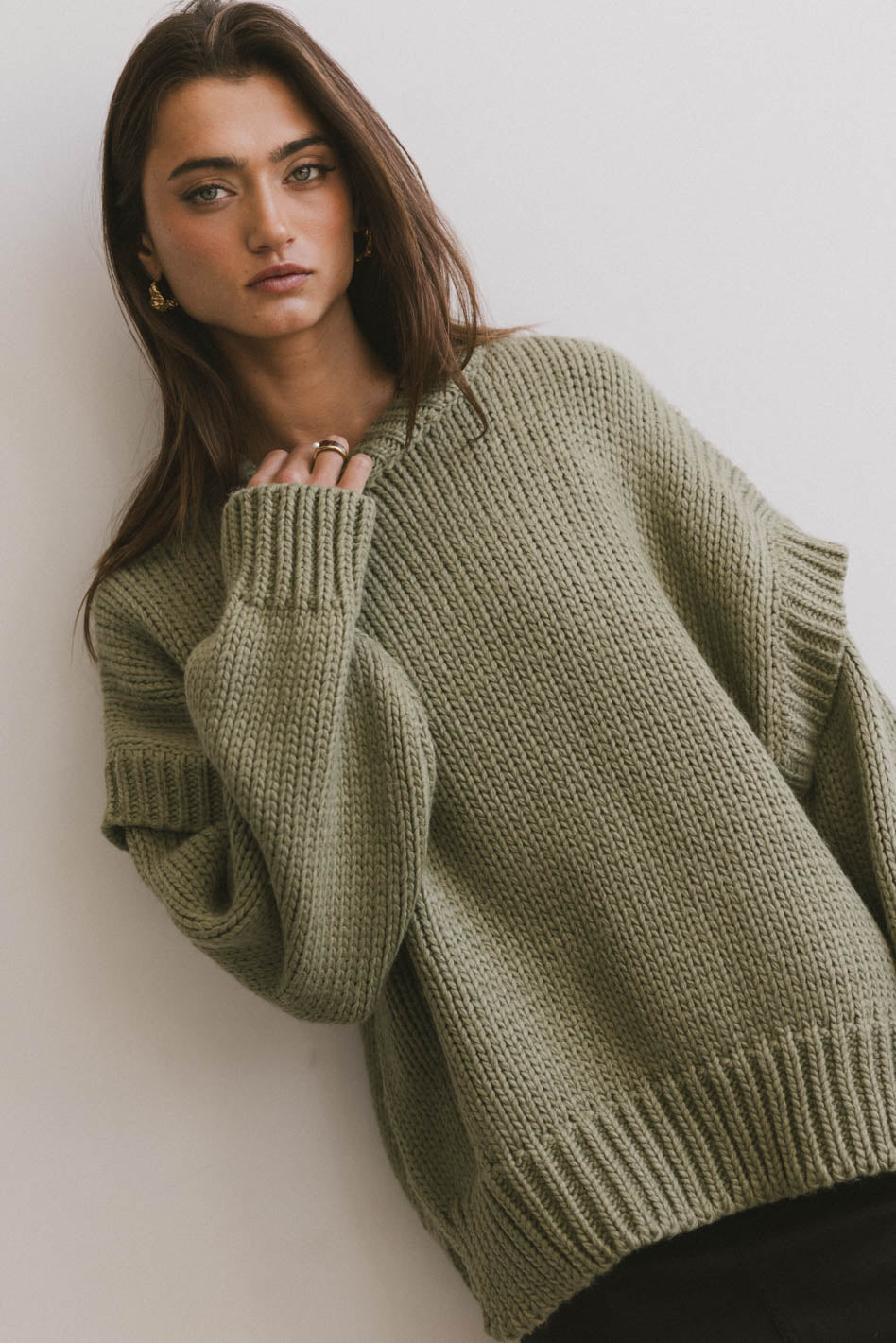 Josie Knit Sweater in Sage
