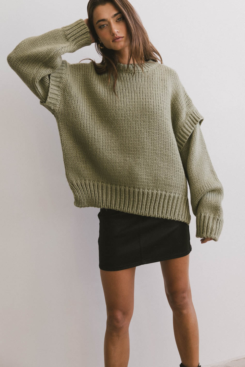 Josie Knit Sweater in Sage