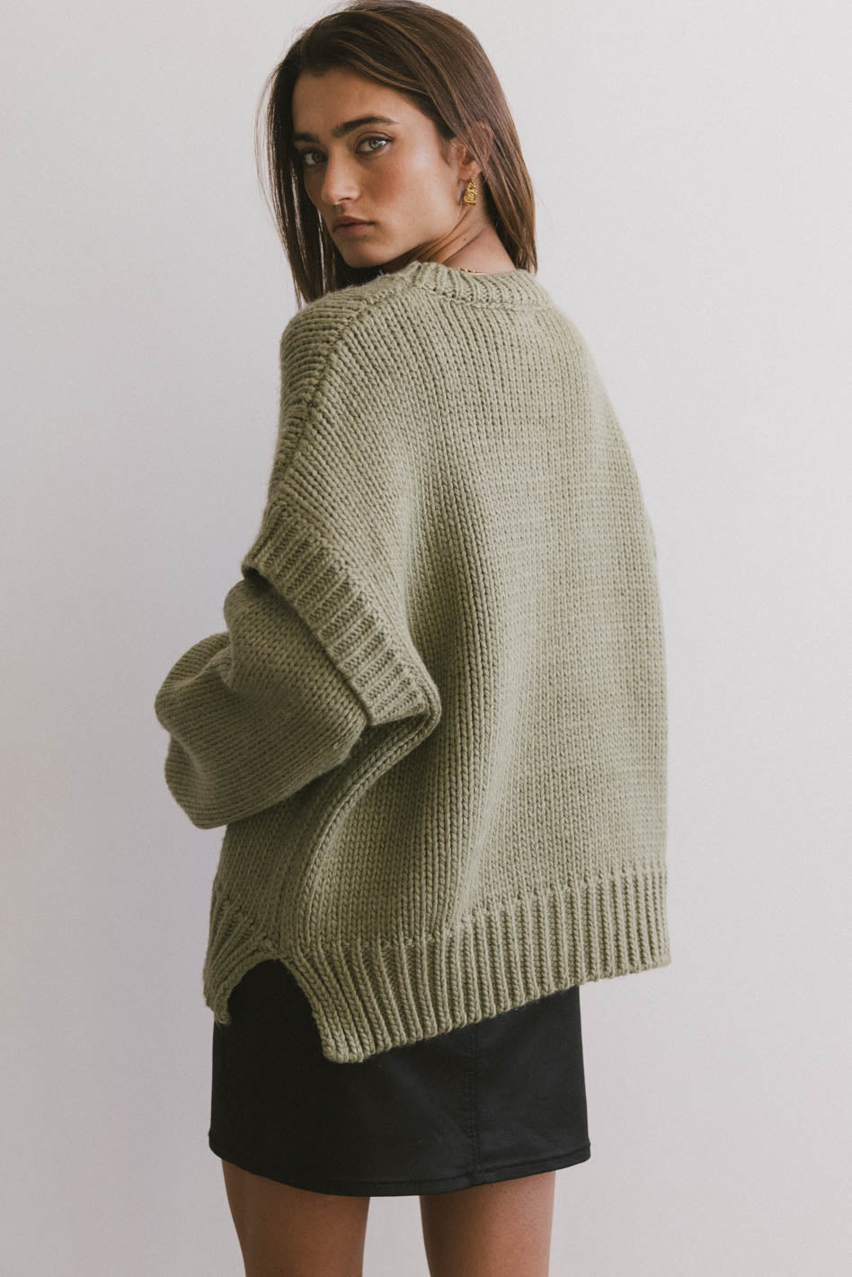 Josie Knit Sweater in Sage