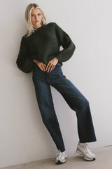 Zaidee Knit Sweater in Hunter Green