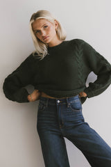 Zaidee Knit Sweater in Hunter Green
