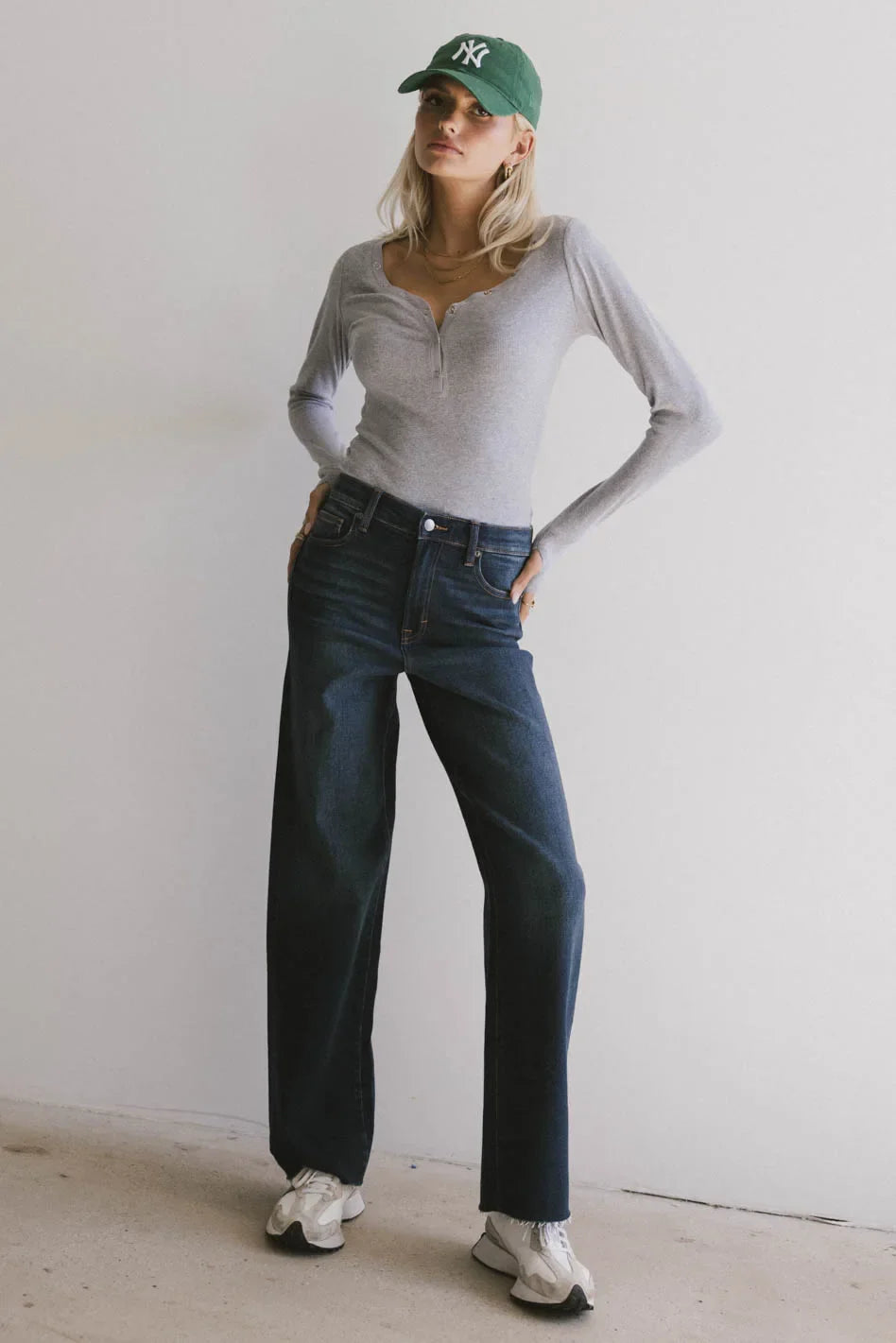 Zela Ribbed Top in Heather Grey