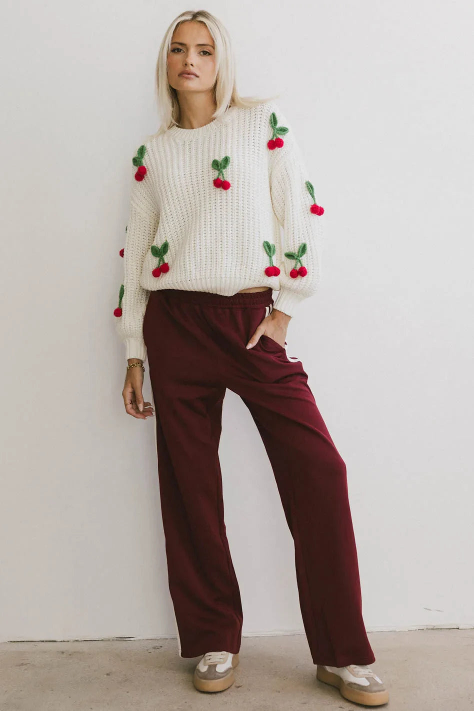 Cherry Knit Sweater