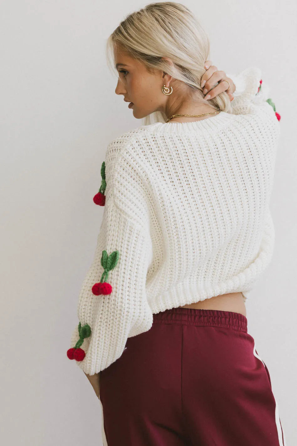 Cherry Knit Sweater