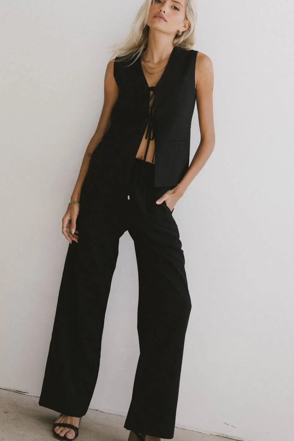 Eslyn Oversized Vest in Black