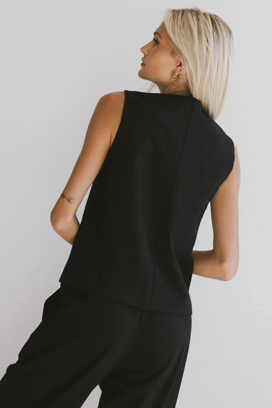Eslyn Oversized Vest in Black