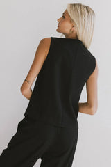 Eslyn Oversized Vest in Black