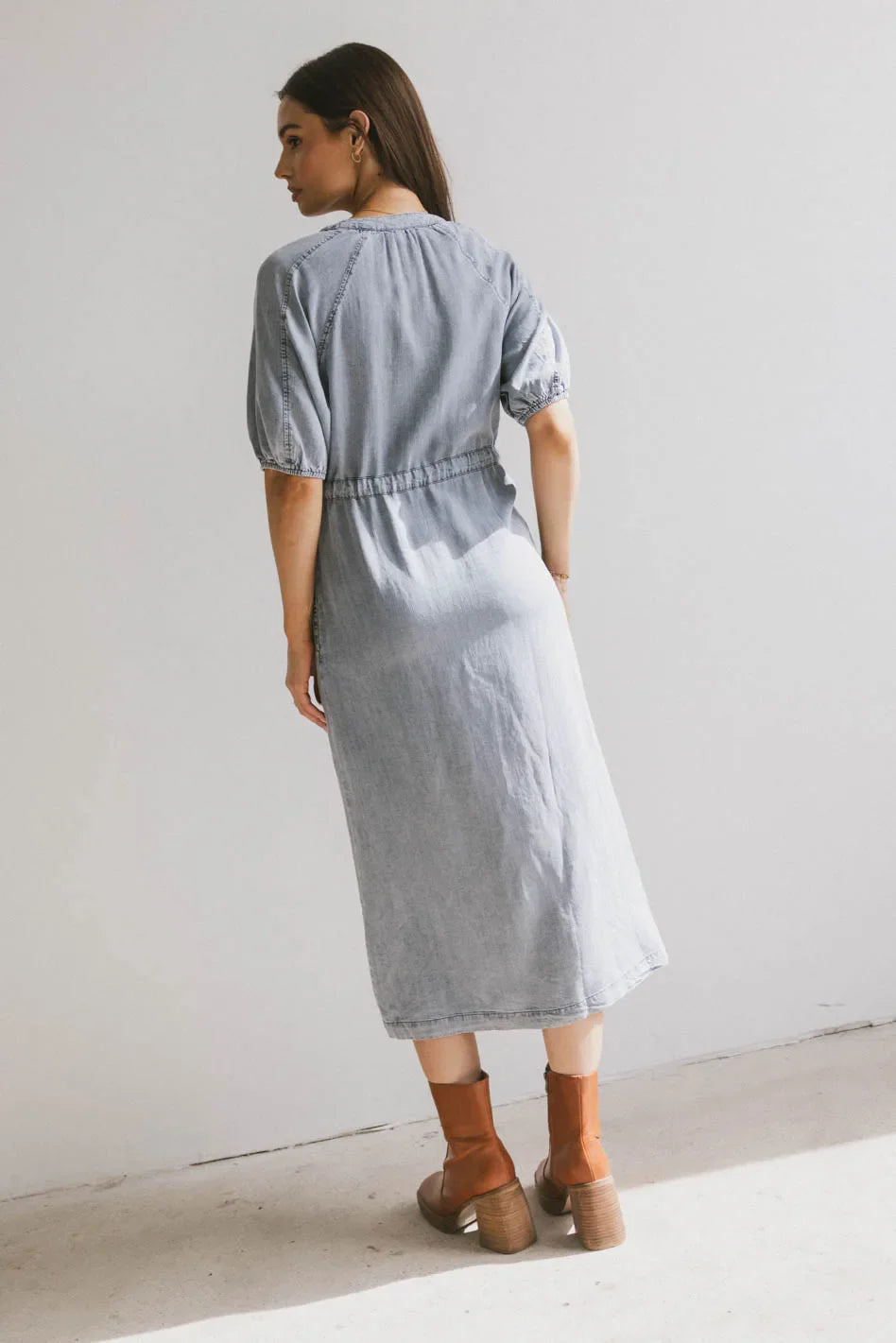 Marigold Denim Midi Dress