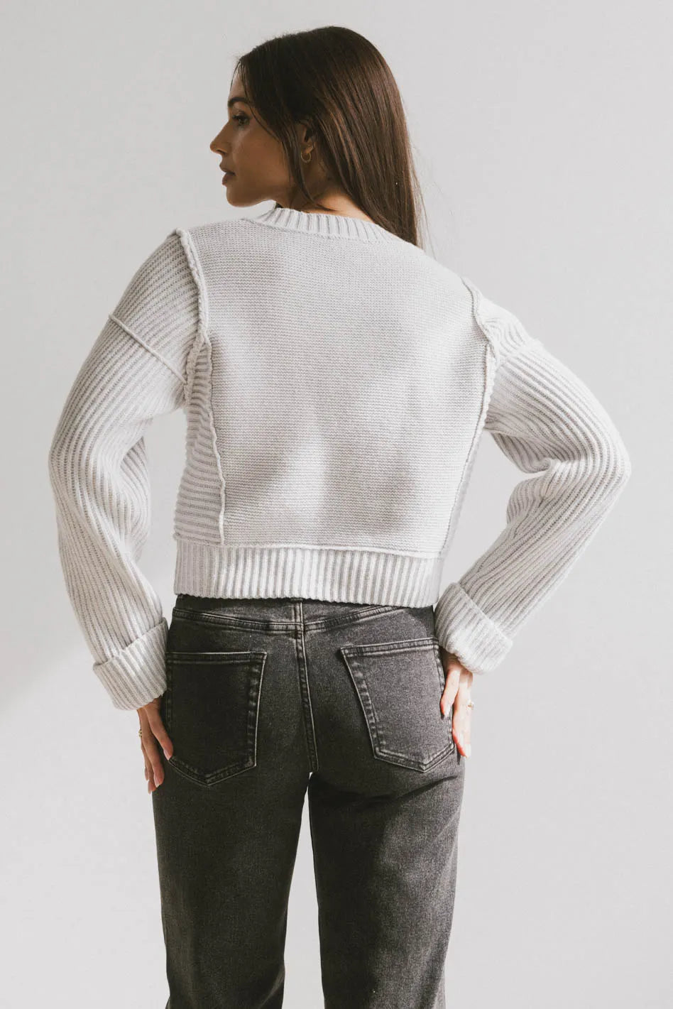 Serena Knit Sweater in Grey