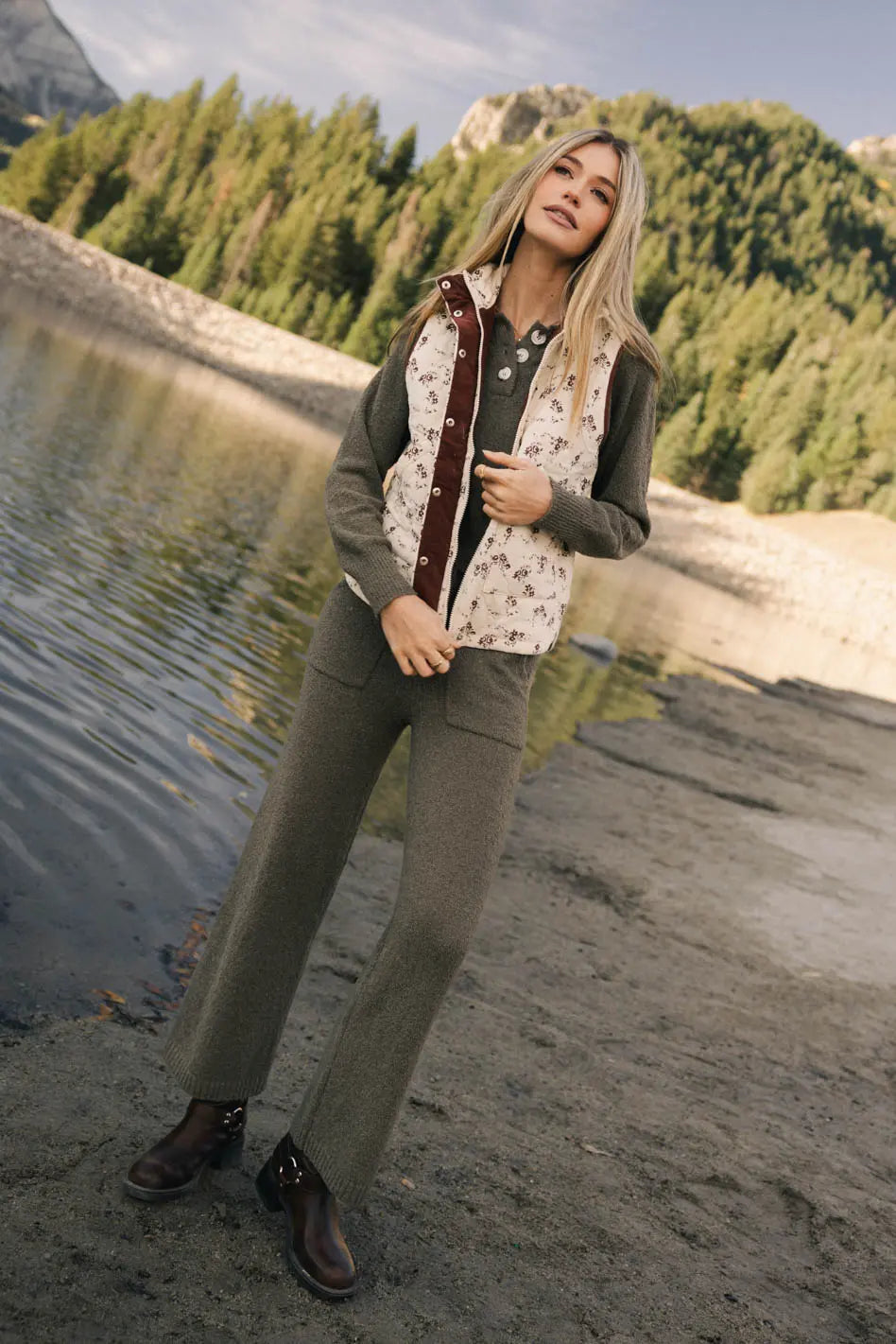 Fletcher Quilted Floral Vest