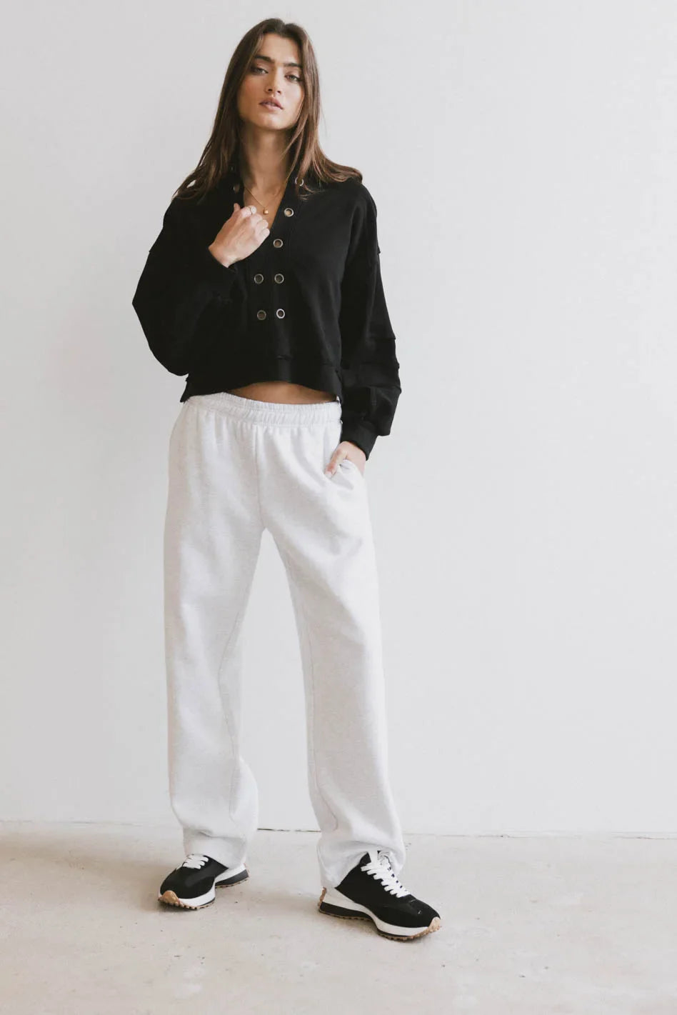 Maxfield Grommet Top in Black