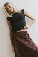 Huxley Cap Sleeve Top in Black
