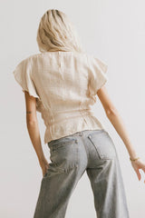 Whit Smocked Blouse in Cream