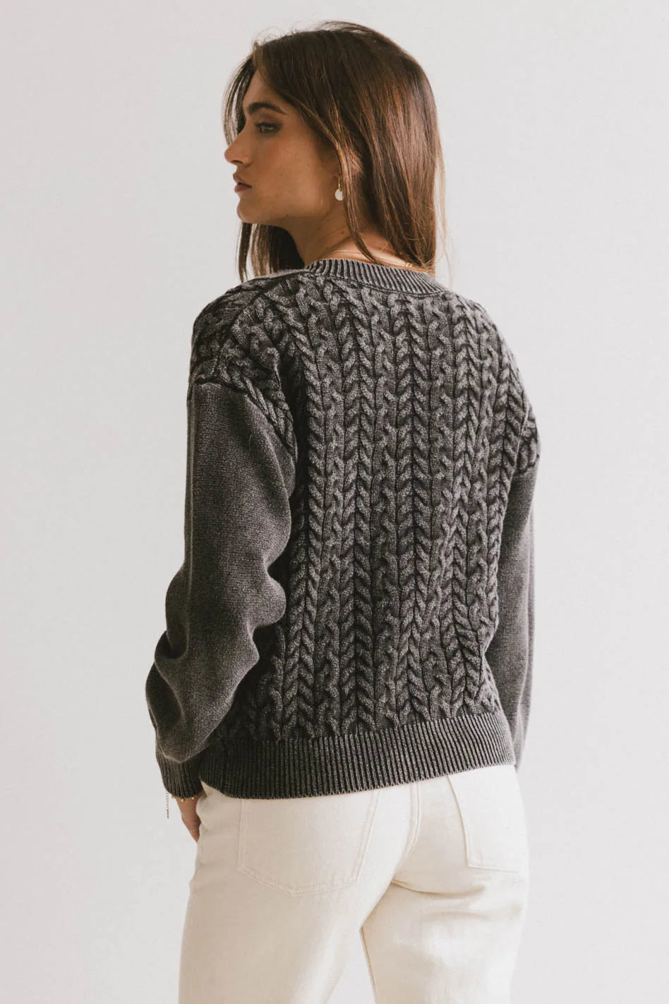 Lane Cable Knit Cardigan