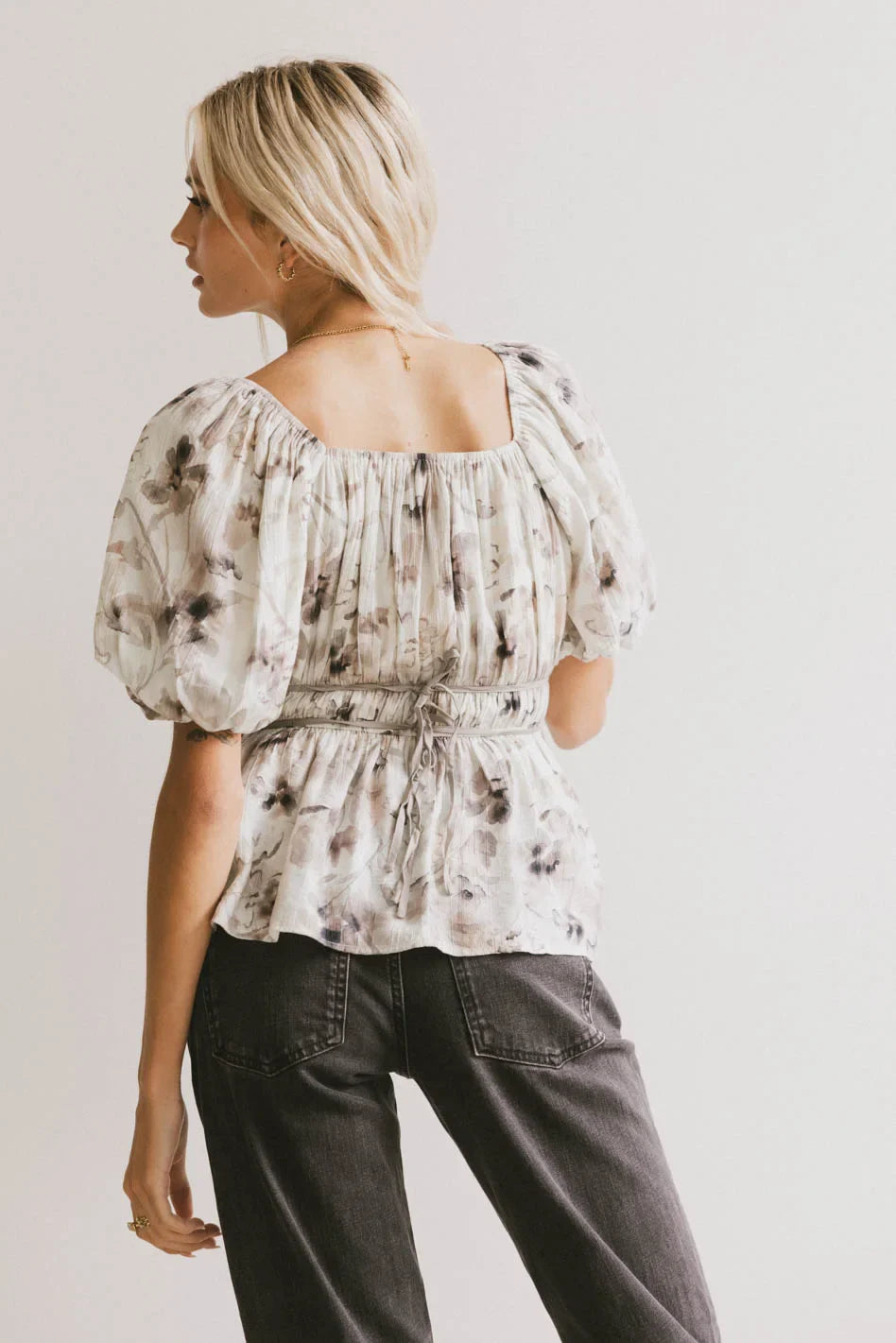 Arden Floral Tie Blouse