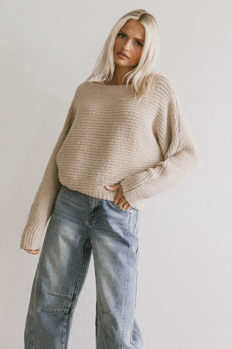 Calia Knit Sweater in Tan