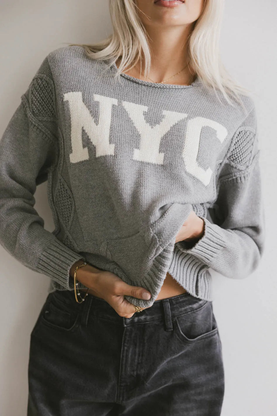 NYC Cable Knit Sweater