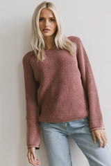 Aveline Knit Sweater in Red