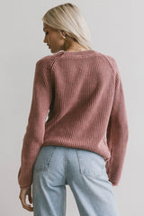 Aveline Knit Sweater in Red