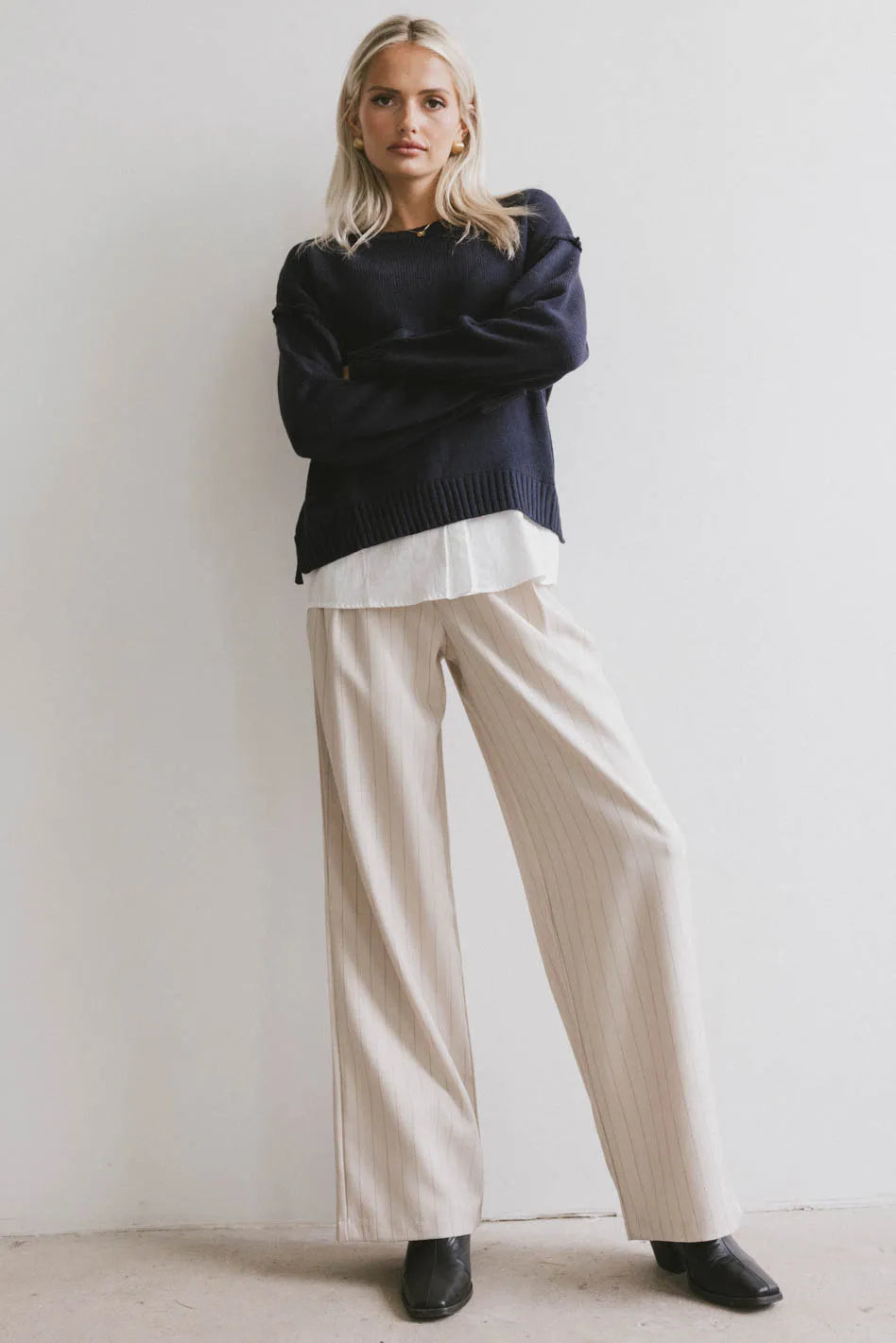 Marcel Knit Sweater in Navy