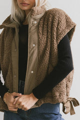 Johanna Sherpa Vest in Brown