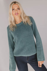 Aveline Knit Sweater in Teal