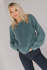 Aveline Knit Sweater in Teal