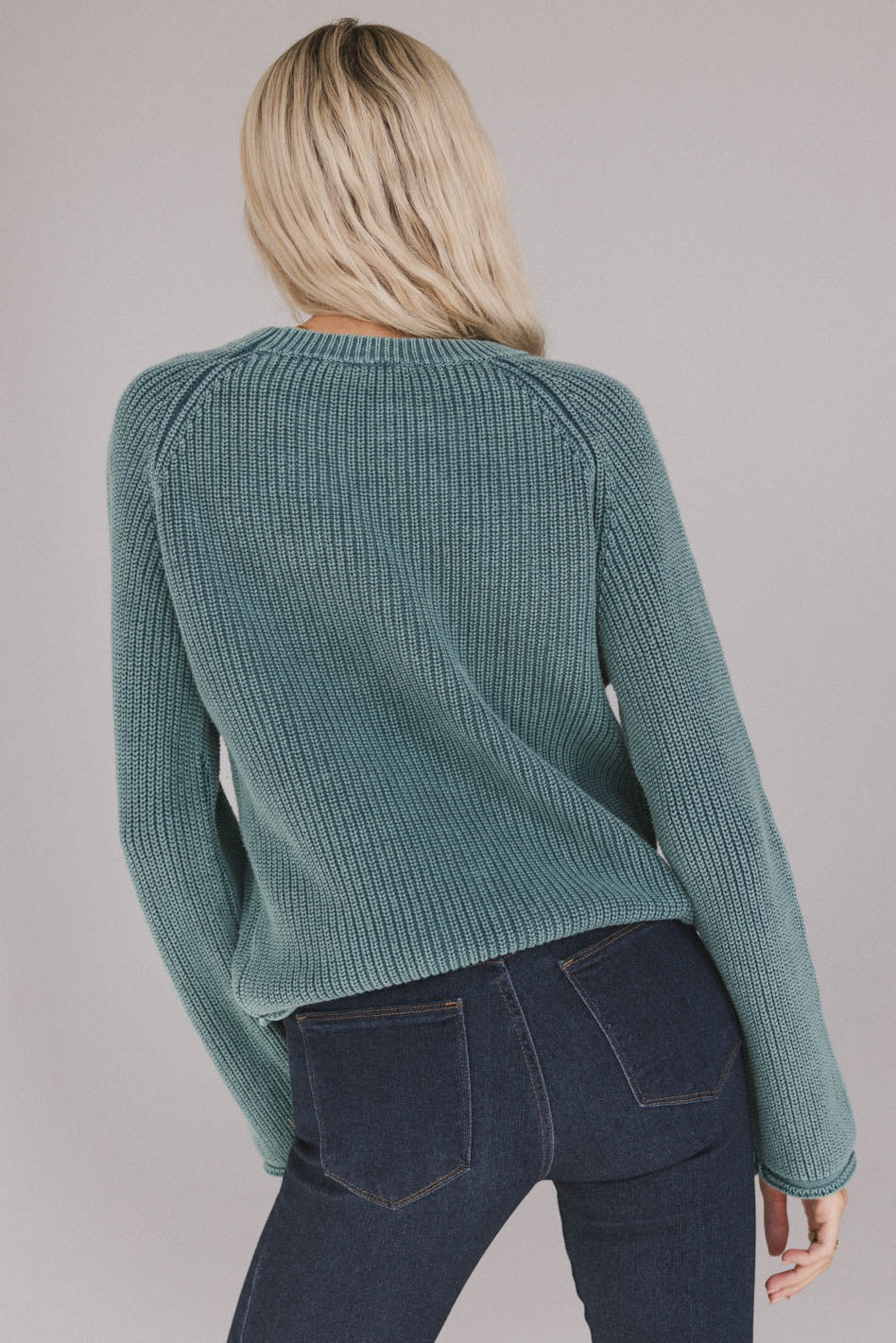 Aveline Knit Sweater in Teal