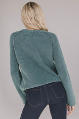 Aveline Knit Sweater in Teal
