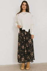 Ellis Waffle Knit Top in Cream