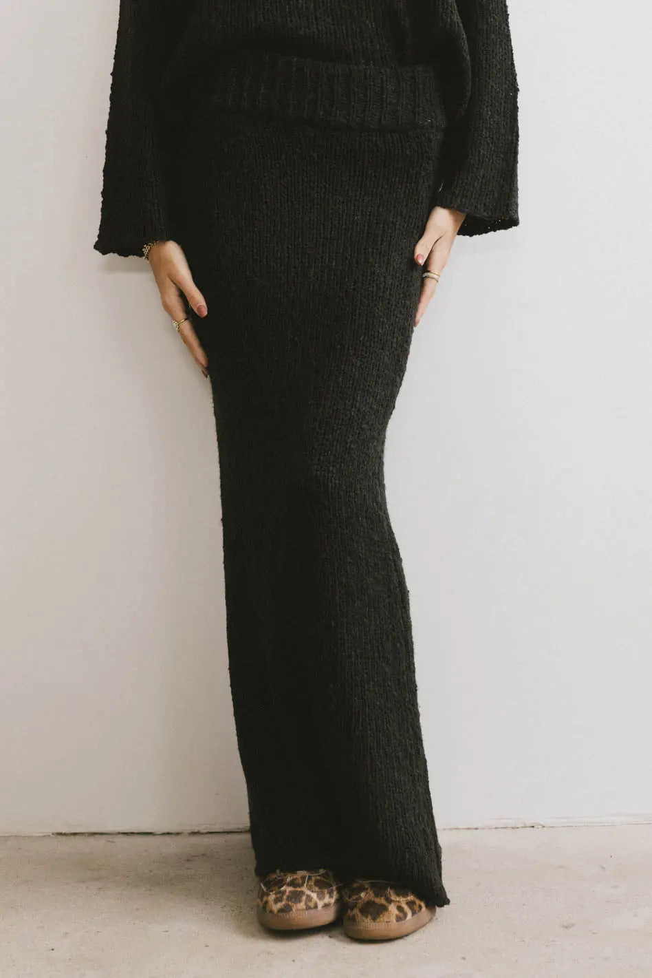 Charlotte Knit Skirt in Black