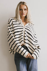 Harper Striped Cardigan in Navy - FINAL SALE