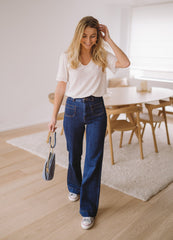 Dark Blue Denim Jeans