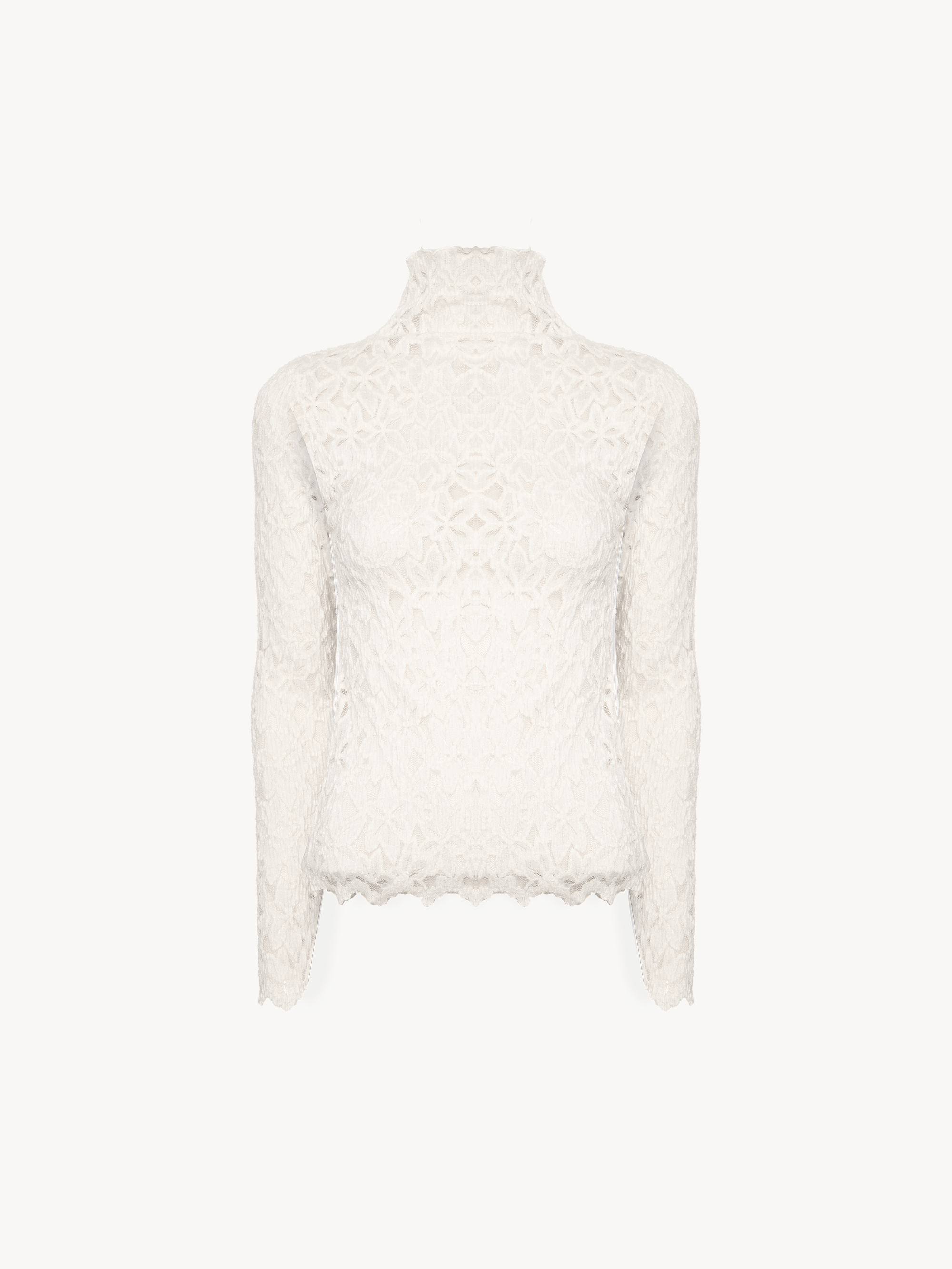 White Crochet Lace Long Sleeves Blouse