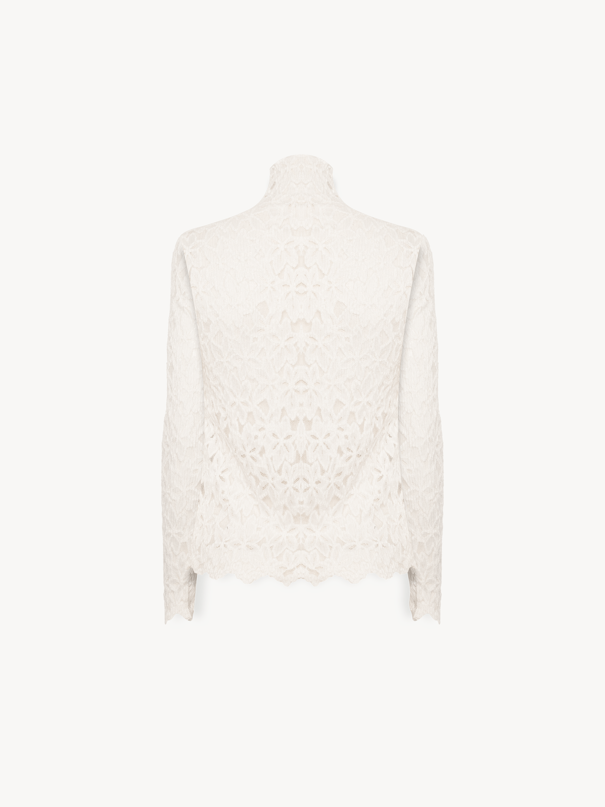 White Crochet Lace Long Sleeves Blouse