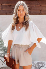 Presence Flutter Blouse - White