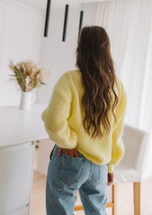 Yellow Fuzzy Knit Sweater