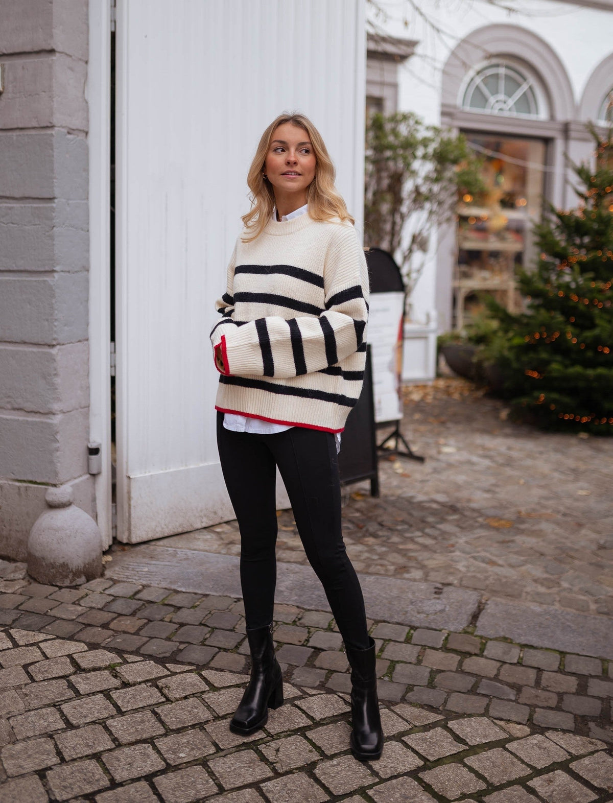 Bold Striped Pullover Knit Sweater