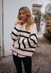 Bold Striped Pullover Knit Sweater