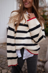Bold Striped Pullover Knit Sweater