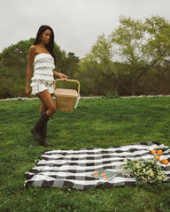 White Tiered Ruffle Romper