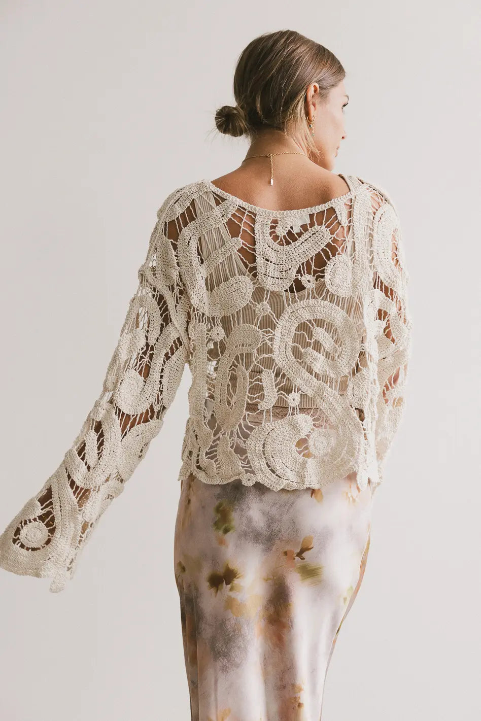 No Worries Crochet Top in Cream